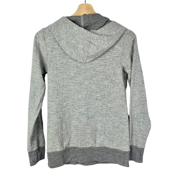 Lucy Light Gray Half Zip Pullover Hooded Sweatshirt XS - Picture 2 of 3
